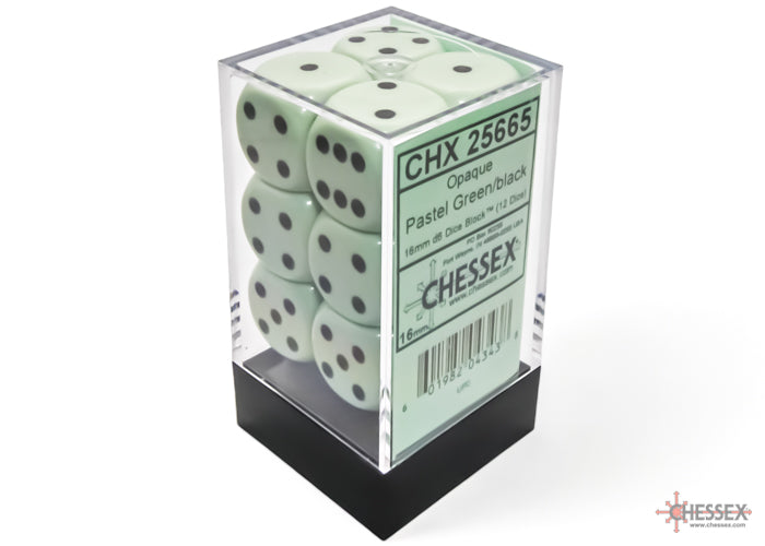 Opaque 16mm D6 Dice Block (12 Dice)