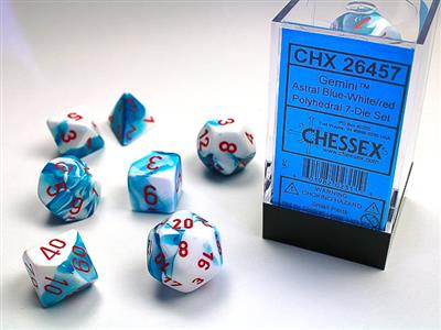Gemini® Polyhedral Red-Teal/gold 7-Die Set