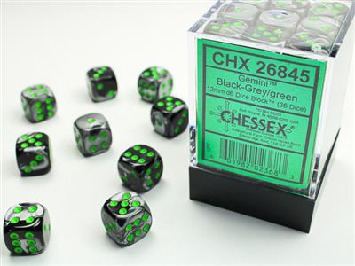GEMINI® 12mm D6 Dice Block (36 DICE)