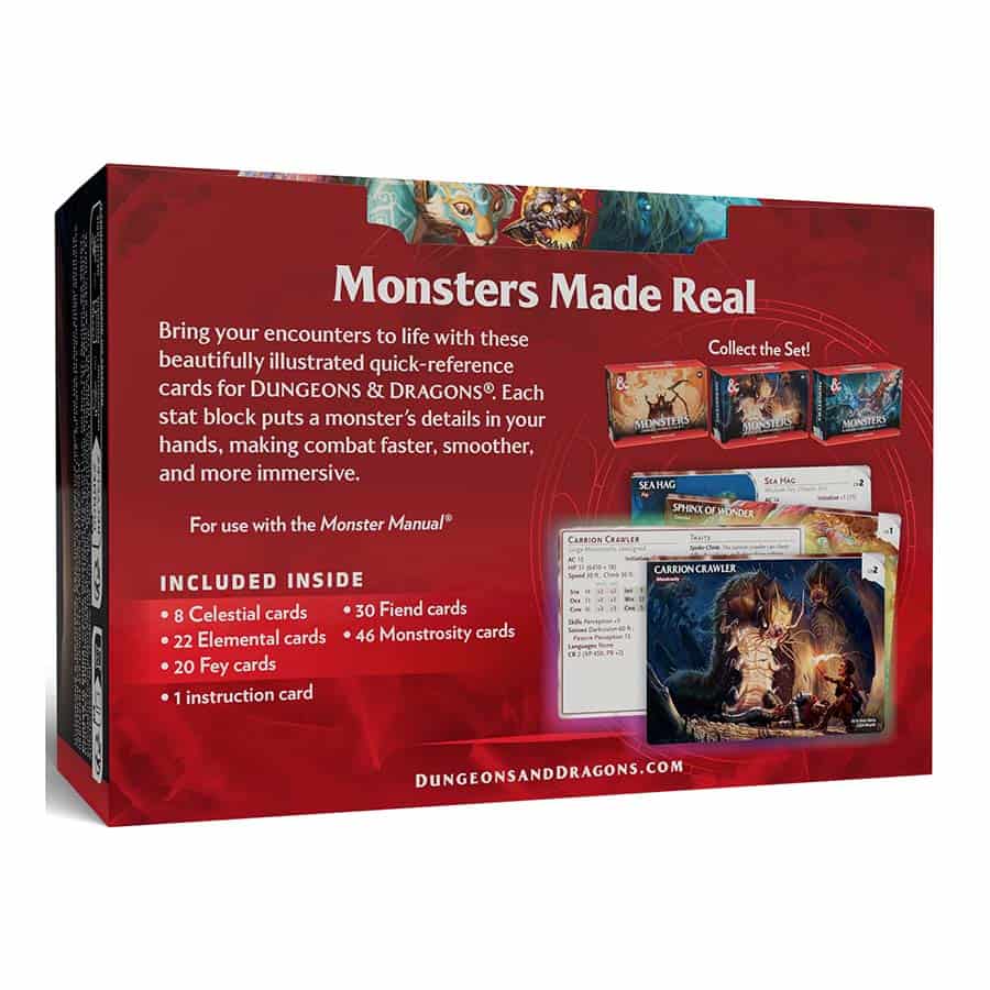 Dungeons & Dragons Reference Cards: Monsters (Mystical & Menacing)