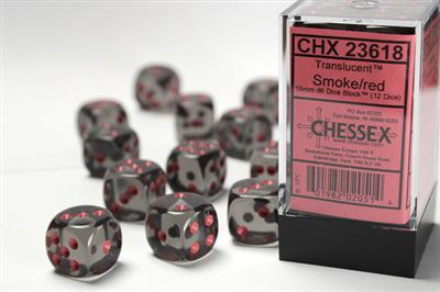 TRANSLUCENT 16MM D6 DICE BLOCK™ (12 DICE)