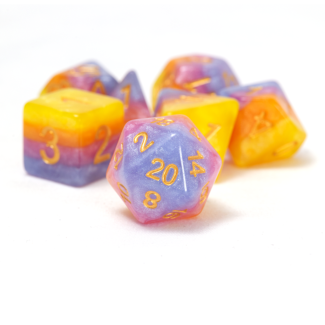 Seven Die Polyhedral Set