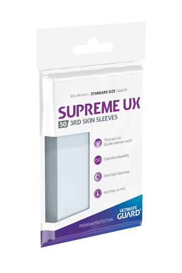 Ultimate Guard Supreme UX 3RD Skin Sleeves Standard Size Transparent 50-Count